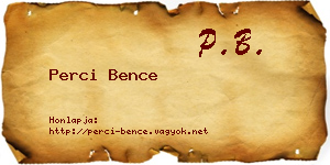 Perci Bence névjegykártya